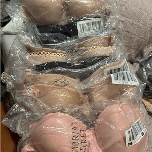Victoria's Secret Lace Bra Collection - Black, Pink, Nude ( Lot of 11) 38B